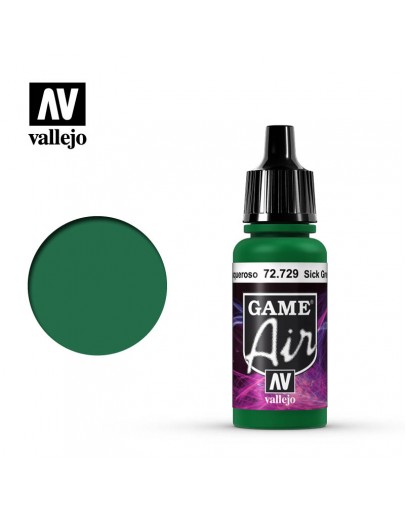 VALLEJO GAME AIR ACRYLIC PAINT - 72.729 - SICK GREEN (17ML)