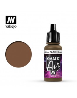 VALLEJO GAME AIR ACRYLIC PAINT - 72.743 - BEASTY BROWN (17ML)