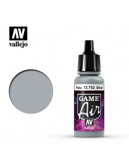 VALLEJO GAME AIR ACRYLIC PAINT - 72.752 - SILVER (17ML)