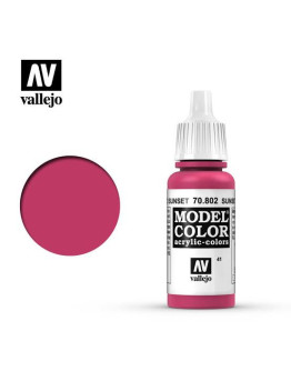 VALLEJO MODEL COLOR ACRYLIC PAINT - 045 - Sunset Red (17ml) **