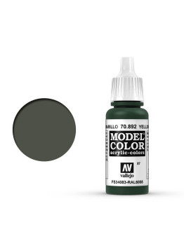 VALLEJO MODEL COLOR ACRYLIC PAINT - 101 - Yellow Olive (17ml) **