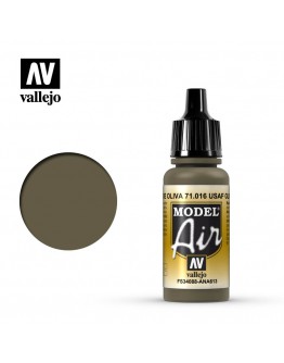VALLEJO MODEL AIR ACRYLIC PAINT - 71.016 - USAF OLIVE DRAB (17ML)