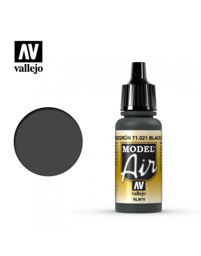 VALLEJO MODEL AIR ACRYLIC PAINT - 71.021 - BLACK GREEN RLM70 (17ML)
