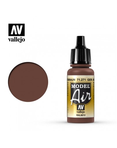 VALLEJO MODEL AIR ACRYLIC PAINT - 71.271 - GERMAN RED BROWN (17ML)