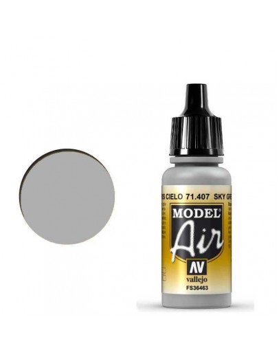 VALLEJO MODEL AIR ACRYLIC PAINT - 71.407 - SKY GREY (17ML)