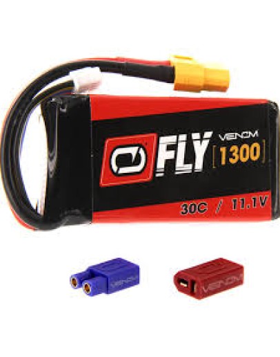 VENOM FLY 25028 LIPO BATTERY 3S 11.1V 1300MaH 30C VEN25028