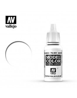 VALLEJO MODEL COLOR ACRYLIC PAINT - 001 - White (17ml)