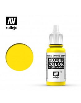 VALLEJO MODEL COLOR ACRYLIC PAINT - 014 - Deep Yellow (17ml)
