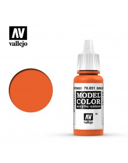 VALLEJO MODEL COLOR ACRYLIC PAINT - 024 - Bright Orange (17ml)