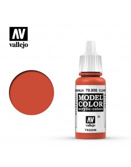 VALLEJO MODEL COLOR ACRYLIC PAINT - 025 - Clear Orange (17ml)