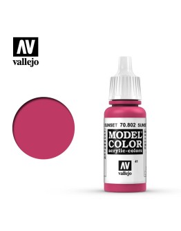 VALLEJO MODEL COLOR ACRYLIC PAINT - 041 - Sunset Red (17ml)