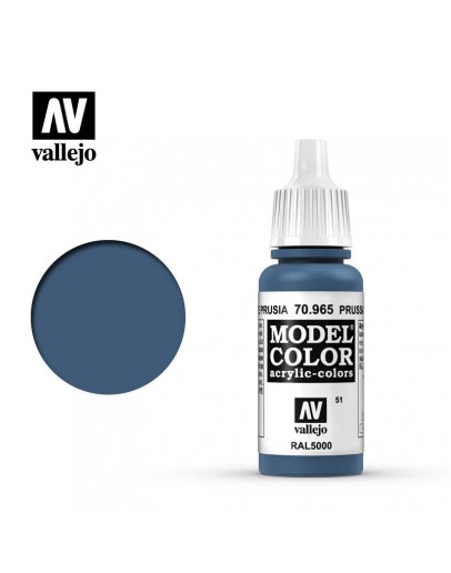 VALLEJO MODEL COLOR ACRYLIC PAINT - 051 - Prussian Blue (17ml)