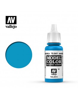 VALLEJO MODEL COLOR ACRYLIC PAINT - 065 - Andrea Blue (17ml)