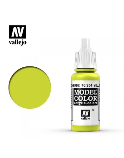VALLEJO MODEL COLOR ACRYLIC PAINT - 078 - Yellow Green (17ml)