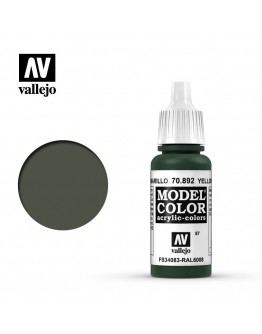 VALLEJO MODEL COLOR ACRYLIC PAINT - 087 - Yellow Olive (17ml)