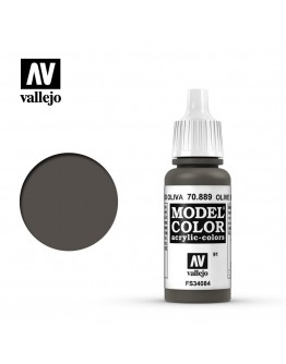 VALLEJO MODEL COLOR ACRYLIC PAINT - 091 - Olive Brown (17ml)