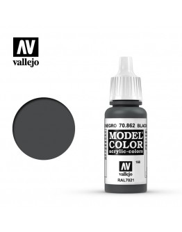 VALLEJO MODEL COLOR ACRYLIC PAINT - 168 - Black Grey (17ml)