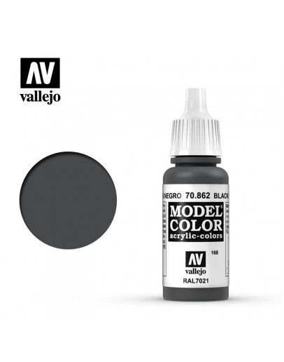 VALLEJO MODEL COLOR ACRYLIC PAINT - 168 - Black Grey (17ml)