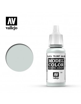 VALLEJO MODEL COLOR ACRYLIC PAINT - 171 - Silver (17ml)