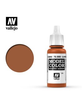 VALLEJO MODEL COLOR ACRYLIC PAINT - 176 - Copper (17ml)