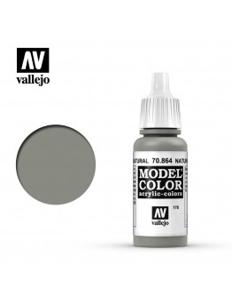 VALLEJO MODEL COLOR ACRYLIC PAINT - 178 - Natural Steel (17ml)