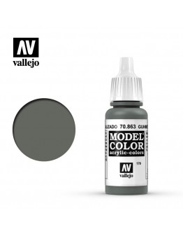 VALLEJO MODEL COLOR ACRYLIC PAINT - 179 - Gunmetal Grey (17ml)
