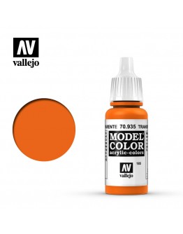 VALLEJO MODEL COLOR ACRYLIC PAINT - 185 - Transparent Orange (17ml)