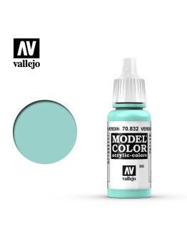 VALLEJO MODEL COLOR ACRYLIC PAINT - 202 - Verdigris Glaze (17ml)
