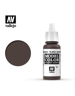VALLEJO MODEL COLOR ACRYLIC PAINT - 204 - Brown Glaze (17ml)