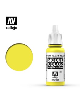 VALLEJO MODEL COLOR ACRYLIC PAINT - 206 - Yellow Fluorescent (17ml)