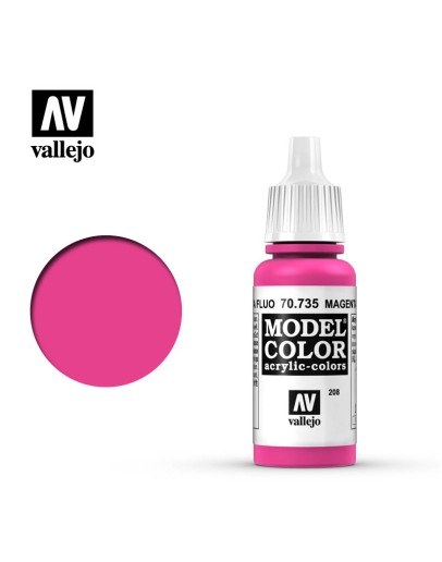 VALLEJO MODEL COLOR ACRYLIC PAINT - 208 - Magenta Fluorescent (17ml)