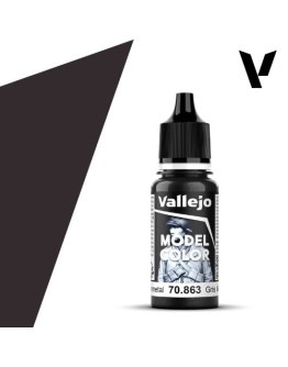 VALLEJO MODEL COLOR ACRYLIC PAINT - 198 - Gunmetal (18ml)
