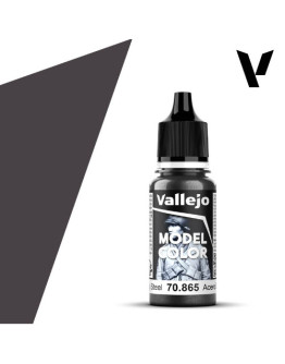 VALLEJO MODEL COLOR ACRYLIC PAINT - 196 - Oily Steel (18ml)