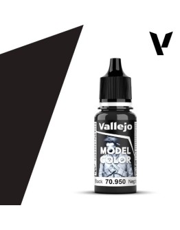 VALLEJO MODEL COLOR ACRYLIC PAINT - 191 - Black (18ml)