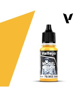 VALLEJO MODEL COLOR ACRYLIC PAINT - 027 - Flat Yellow (18ml)