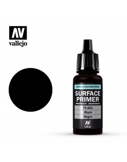 VALLEJO AUXILIARY PRODUCTS - 70.602 - SURFACE PRIMER - BLACK - 17ML
