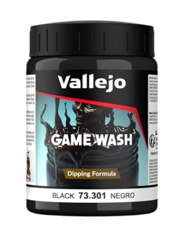 VALLEJO AUXILIARY PRODUCTS - 73.301 - GAME WASH DIPPING FORMULA BLACK - 200ML AV73301