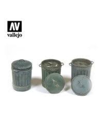 VALLEJO  1/35 PLASTIC MODEL 213 - GARBAGE BINS AVSC213