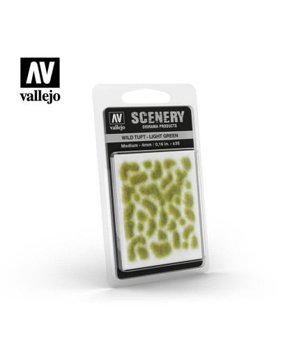 VALLEJO DIORAMA SCENERY - SC407 - WILD TUFT - LIGHT GREEN - MEDIUM - 4mm AVSC407