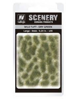 VALLEJO DIORAMA SCENERY - SC415 - WILD TUFT - DRY GREEN - LARGE - 6mm AVSC415