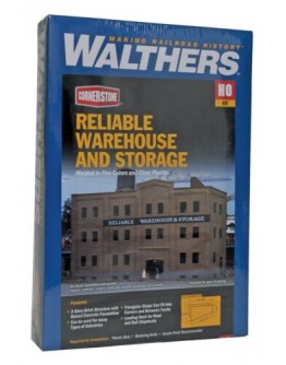 WALTHERS CORNERSTONE HO BUILDING KIT  9333014 RELIABLE WAREHOUSE & STORAGE