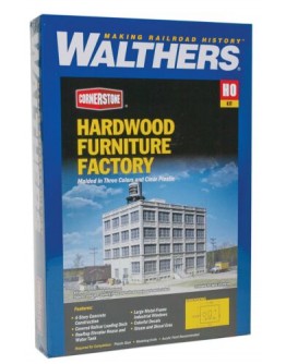 WALTHERS CORNERSTONE HO BUILDING KIT  9333044 HARDWOOD FURNITURE FACTORY