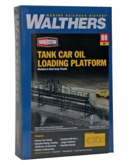 WALTHERS CORNERSTONE HO BUILDING KIT  9333104 TANK CAR OIL LOADING PLATFORM