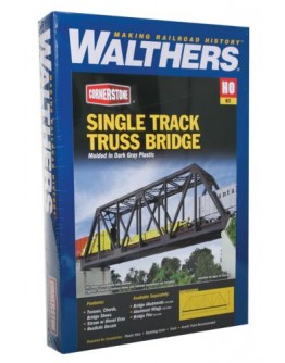 WALTHERS CORNERSTONE HO BUILDING KIT  9333185 SINGLE TRACK RAILROAD TRUSS BRIDGE