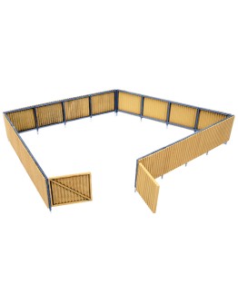 WALTHERS CORNERSTONE HO BUILDING KIT  9333632 CORRUGATED FENCE