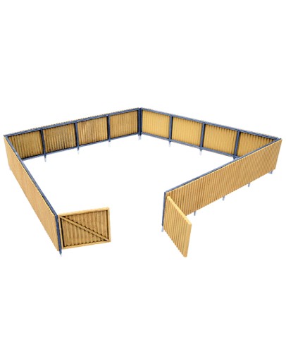 WALTHERS CORNERSTONE HO BUILDING KIT  9333632 CORRUGATED FENCE