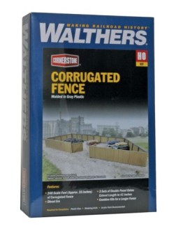 WALTHERS CORNERSTONE HO BUILDING KIT  9333632 CORRUGATED FENCE