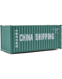 WALTHERS SCENEMASTER HO CONTAINER 9498056 20' FULLY CORRUGATED CONTAINER - CHINA SHIPPING