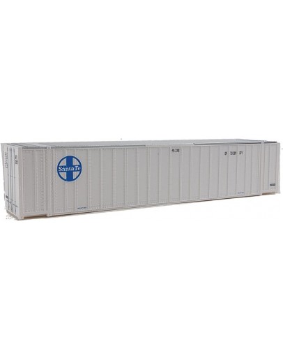 WALTHERS SCENEMASTER HO CONTAINER 9498456 48' RIB-SIDE CONTAINER - SANTA FE