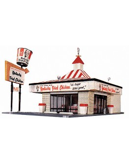 WALTHERS LIFE LIKE HO BUILDING KIT  4331394 KENTUCKY FRIED CHICKED DRIVE IN KIT